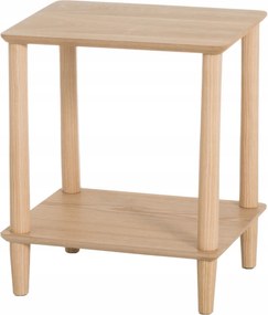 Éjjeli Asztal Bézs Kiegészítő Polccal Mdf Fenyőfa 34 X 40 X 48 CM