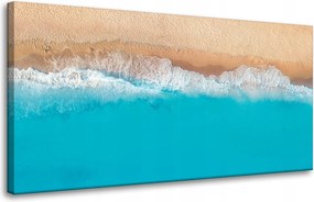 Vászonkép Tengerpart Víz Hullámok Kék 80x40 cm Ajándéknak is tökéletes