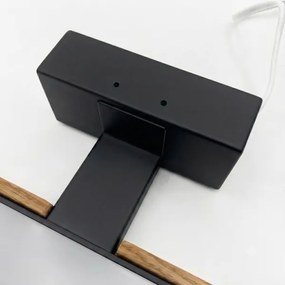 Brilagi - WOODY MIRROR 3 az 1-ben fürdőszobai LED tükörvilágítás LED/8W/230V IP44 fekete/tölgy
