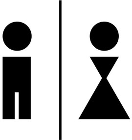Man And Woman Restroom fekete matrica - Ambiance