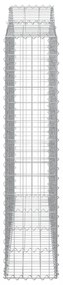 5 db íves horganyzott vas gabion kosár 200x30x140/160 cm