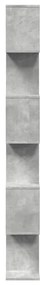 6 szintes betonszürke fa térelválasztó könyvespolc 70x24x193 cm