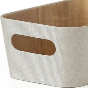 Kitchisimo 2 db tároló kosár szett 26 × 18 × 11cm, krém színű, S