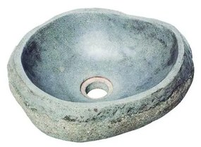 Bathco 00393 - RIO 52x47 cm ráültethető mosdó kő/szürke