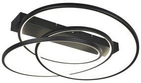 Fekete LED dimmelhető mennyezeti lámpa 49x64 cm Darvin – Trio