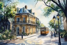 Vászonkép Canvas Város New Orleans Usa Utca Gyarmati Stílus 120x80