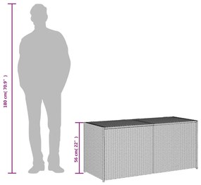 barna polyrattan kerti tárolóláda 283 L