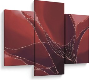 Kép - Piros absztrakt virág N⁰2 (90x60 cm)