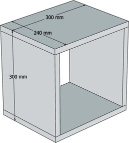 Box fali polc, fehér, 30 cm