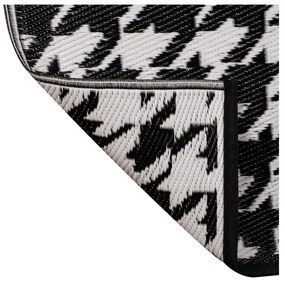 Houndstooth fekete-fehér kültéri szőnyeg, 120 x 180 cm - Green Decore