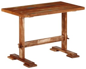 tömör újrahasznosított fa étkezőasztal 110x55x78 cm