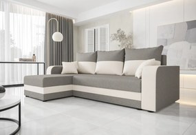 WELTA ágyazható sarok ülőgarnitúra, 235x85x139, barna/cappucino, mikrofáze20/48
