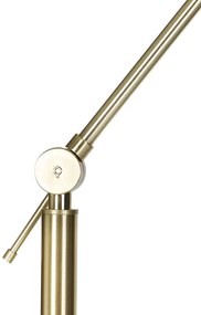 Modern állólámpa arany bársony árnyékolóval rózsaszín 50 cm - Editor