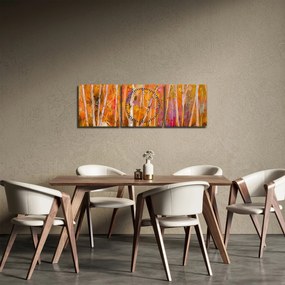 Kép - őszi erdő (órával) (90x30 cm)