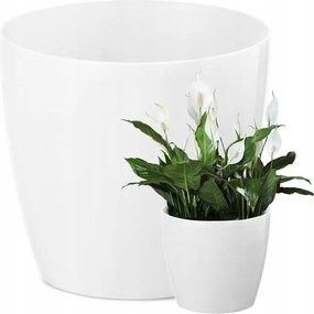 Virágtartó Tál Láda Fedő Fehér Fényes 21x18,5cm