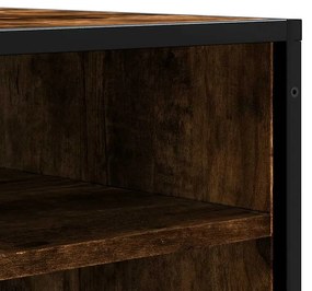 cipőpad füstölt tölgy 84x40x53,5 cm fából és fémből készült