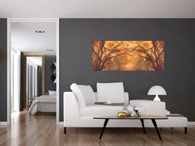 Egy út képe egy őszi tájon (120x50 cm)