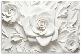 Gario Vászonkép Fehér rózsák Méret: 100 x 70 cm