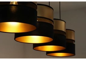 Brilagi - Csillár zsinóron ROYAL 4xE27/15W/230V fekete/arany