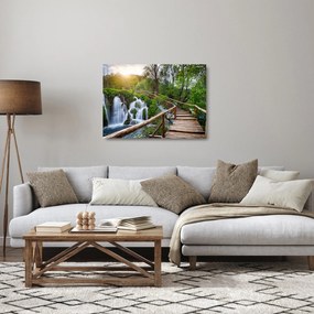 Üveg kép - Plitvicei-tavak (70x50 cm)