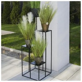 Virágállvány 100x40 cm fekete