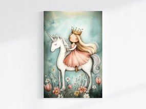 Canvas Vászonkép Mese Hercegnő Unikornis Fantázia 40x60