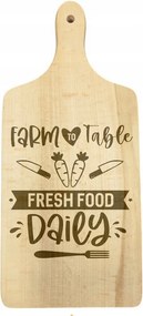 Fa vágódeszka dekoratív gravírozással