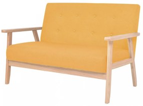 2 személyes sárga szövet kanapé