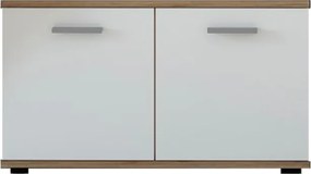 Előszoba bútor szett Wotan tölgy / fehér színkombinációban – SANTO