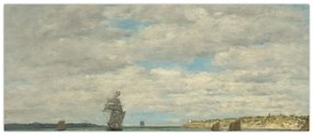 Kép - Eugène Boudin, Coast of Brittany, reprodukciók (120x50 cm)