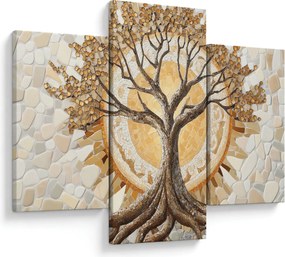 Kép – Arany életfa mozaikban (90x60 cm)