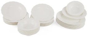 24 részes fehér porcelán étkészlet