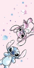 Disney Lilo és Stitch, A csillagkutya Universe fürdőlepedő, strand törölköző 70x140cm (Fast Dry)
