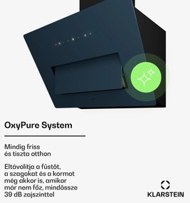 Klarstein SleekAir páraelszívó, A+++, 717 m³/h, Érintő, LED, 60 cm