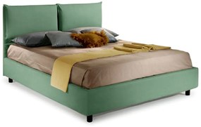 Bed&amp;Sofa iSomn Fiocco Franciaágy 160x200 cm, zöld, szövet, tárolóládával