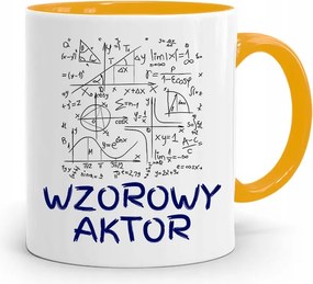 Színésznőnek Színésznő Bögre Sárga Születésnapi Ajándék fényképes nyomtatással