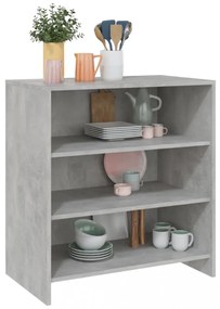 betonszürke szerelt fa tálalószekrény 70x40,5x75 cm