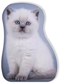 Cicás White Fluffy formapárna, díszpárna 33x36 cm