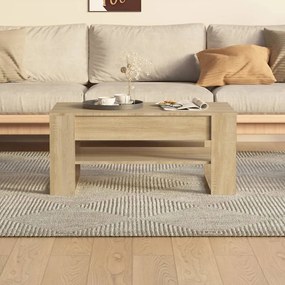 Sonoma tölgy színű szerelt fa dohányzóasztal 102x55x45 cm
