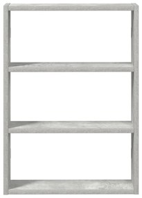 betonszürke szerelt fa fali polc 43 x 9 x 60 cm