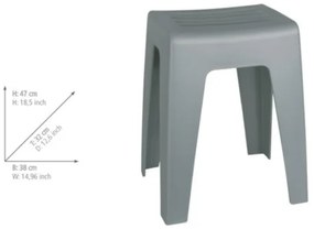 WENKO 22944100 - KUMBA zsámoly 38x47 cm szürke