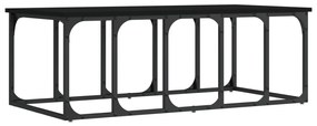 Fekete szerelt fa dohányzóasztal 100 x 50 x 35,5 cm