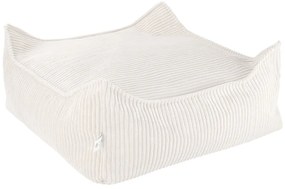 Krémszínű kordbársony gyerek babzsákfotel Square – Wigiwama