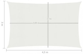 fehér HDPE napvitorla 160 g/m² 3 x 4,5 m