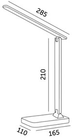 LED RGBW Dimmelhető asztali lámpa NOBLITE LED/7W/5V 3000/4000/6500K fehér