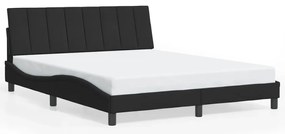 fekete bársony ágykeret matrac nélkül Hanko 160 x 200 cm