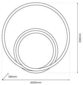 LED Fali lámpa LUCERO LED/13W/230V arany