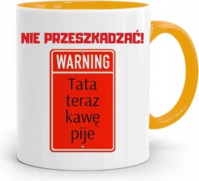 Sárga Apák Napi Bögre Apáknak Ne Zavarják A fényképes nyomat