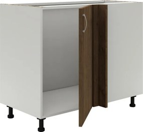 Benita 1 ajtós Alsó konyhaszekrény Bronz Tölgy-Fehér 98x50x80 cm N