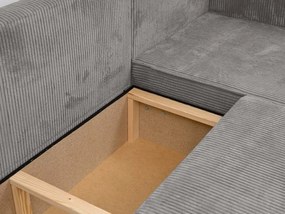 Világosszürke sarokkanapé SMART COSARO, kétoldalas + 2 párna AJÁNDÉK